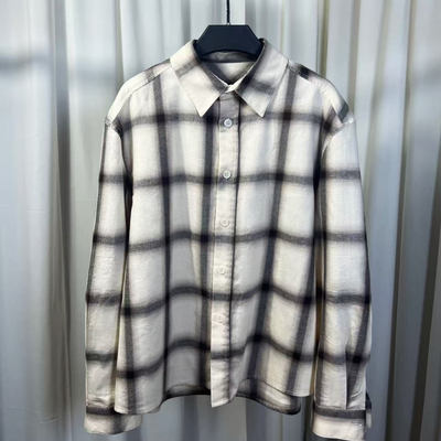 ACYCLIC复古黑白对格衬衫男女款