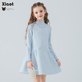 新款 小童木 甜美千金风女童连衣裙春季 亮片背心裙子女大童公主裙