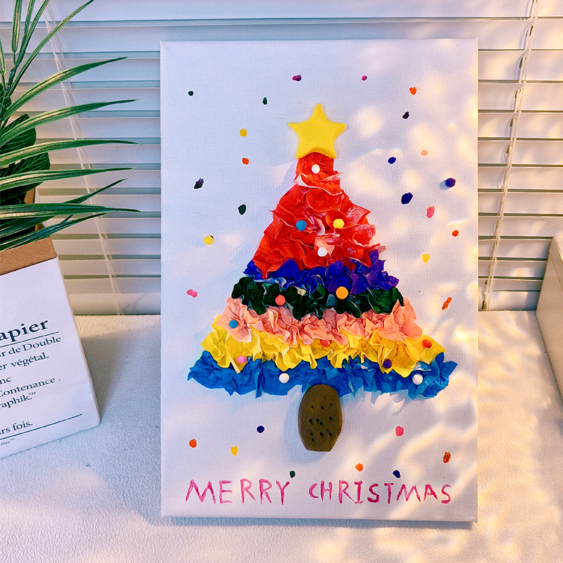 创意儿童手工diy圣诞树材料包