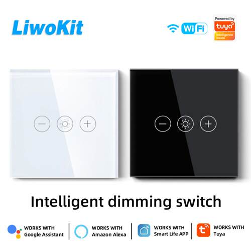 欧规WIFI可控硅无极调光开关触摸玻璃面板APP控制语音控制