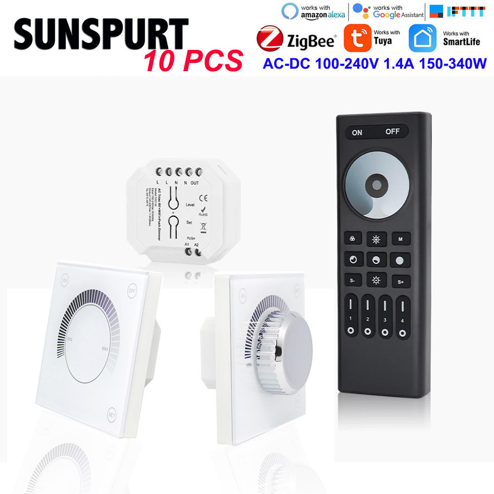 220V可控硅调光器涂鸦Zigbee+2.4G遥控单色面板LED灯后切无级调光,电子元器件市场,LED控制器,淘宝优惠券,粉丝福利购,淘宝优惠卷