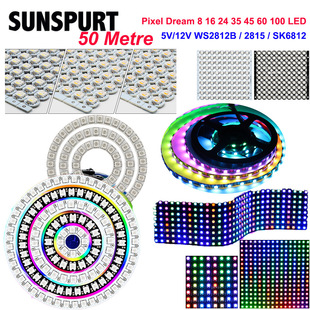 WS2812B全彩天使眼光圈led圆环5V内置IC单点单控幻彩流水跑马灯圈