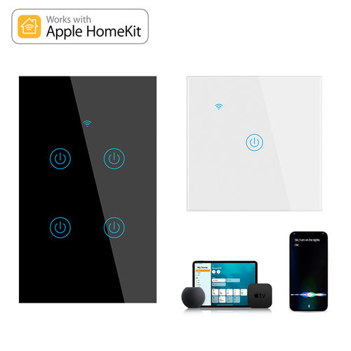 欧规美规HomeKit触摸智能语音wifi开关