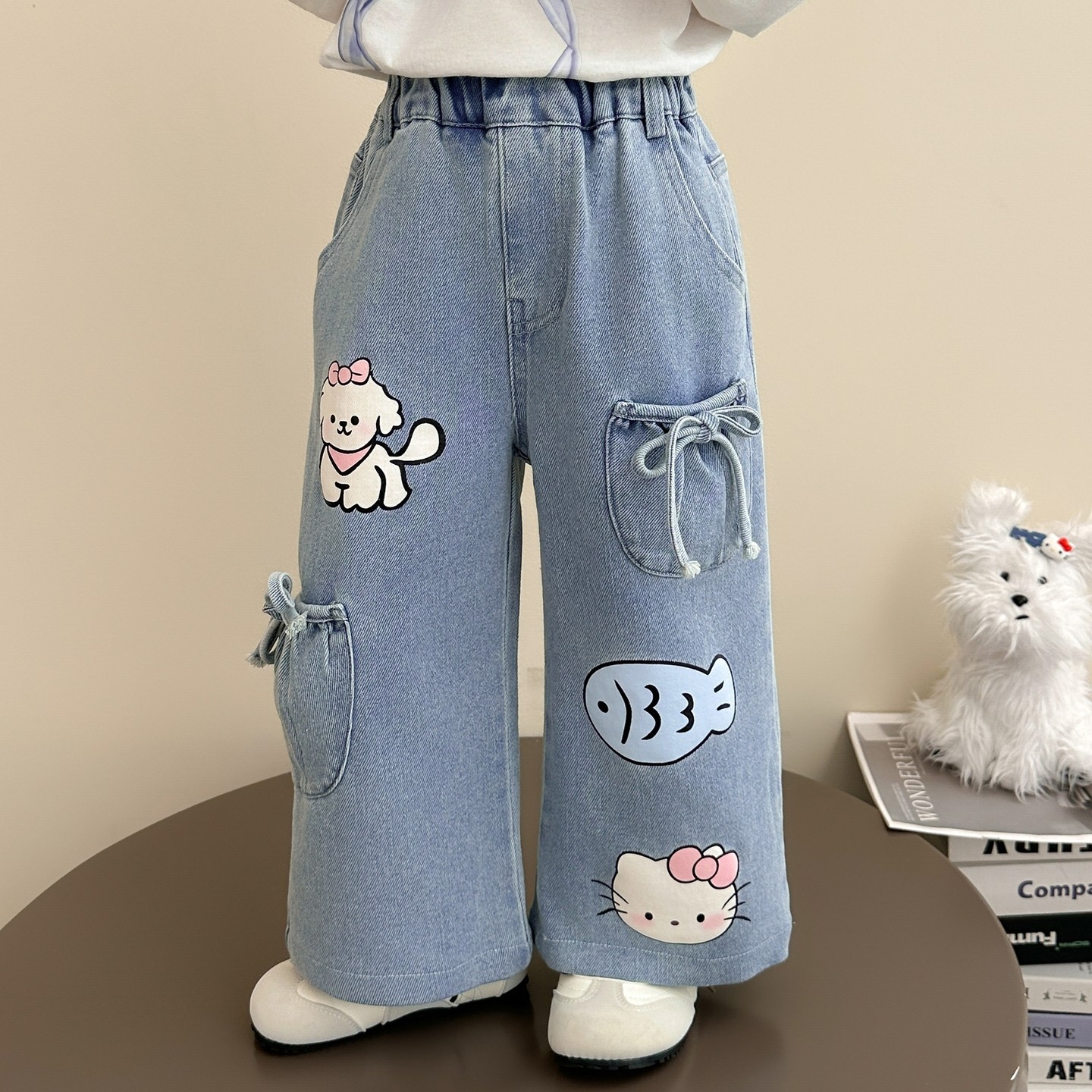 女童裤子春秋款2026新款儿童阔腿牛仔裤春季女宝宝休闲直筒长裤潮,童装/婴儿装/亲子装,裤子,淘宝优惠券,粉丝福利购,淘宝优惠卷