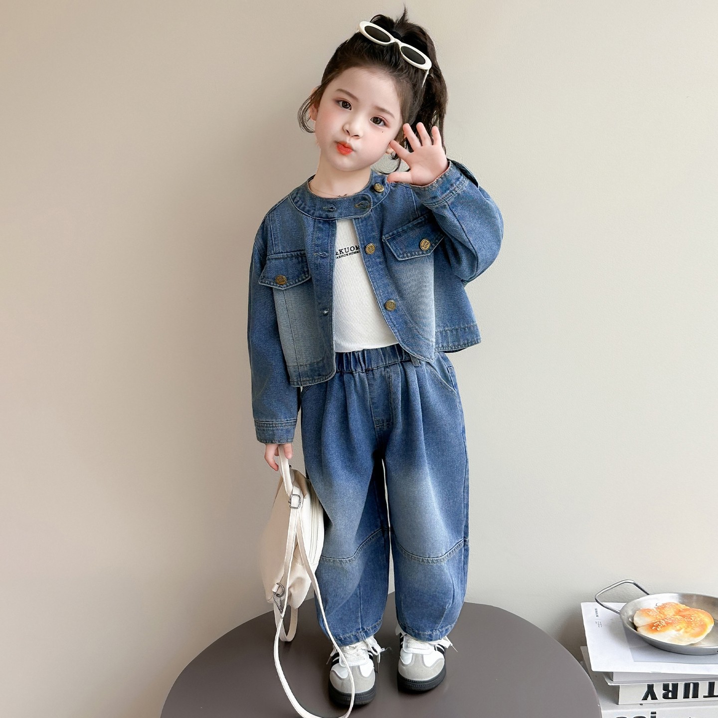 女童春装休闲牛仔套装2026儿童韩系穿搭小女孩时髦洋气春季两件套,童装/婴儿装/亲子装,套装,淘宝优惠券,粉丝福利购,淘宝优惠卷