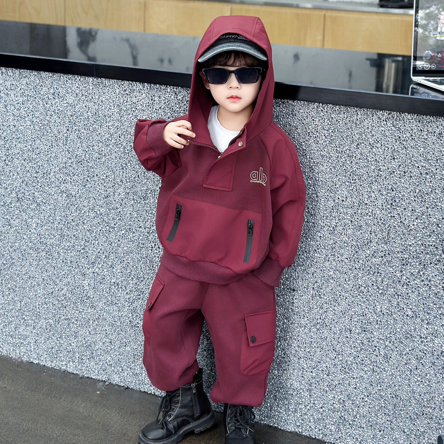 男童春装卫衣套装2026新款儿童工装冲锋衣运动服春季宝宝两件套潮,童装/婴儿装/亲子装,套装,淘宝优惠券,粉丝福利购,淘宝优惠卷