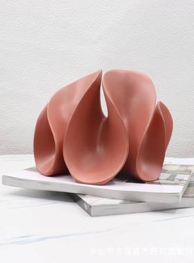 现代创意几何花瓣树脂工艺品灯笼花售楼部家居北欧装饰品摆件