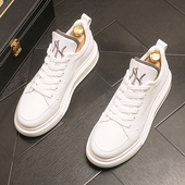 厚底增高休闲板鞋 欧洲站男鞋 轻奢潮牌真皮小白鞋 韩版 四季 新款