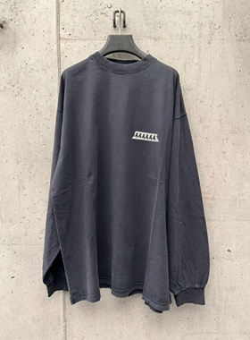 「26SS胶带系列」VANA ILUSION 印花水洗破洞长袖男女T恤情侣款潮