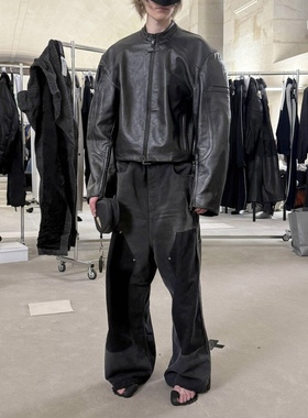 「遮洗后拆」VANA ILUSION 水洗褪色Baggy伐木牛仔裤男女情侣款潮