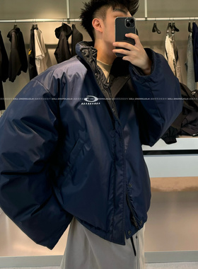 「双面穿+版本答案」VANA ILUSION 圆环别针棉服廓形保暖夹克外套