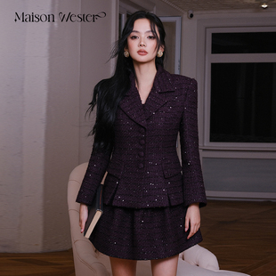 Wester夏季 蓬蓬半裙套装 女士西装 内搭 可露丽穿搭 外套 Maison