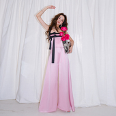 流行垂感高腰气质撞色阔腿连体长裤 Maison Wester夏季 可露丽穿搭