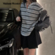 Maison 毛衣女 慵懒风条纹上衣polo领显瘦长袖 Wester2025冬季 新品