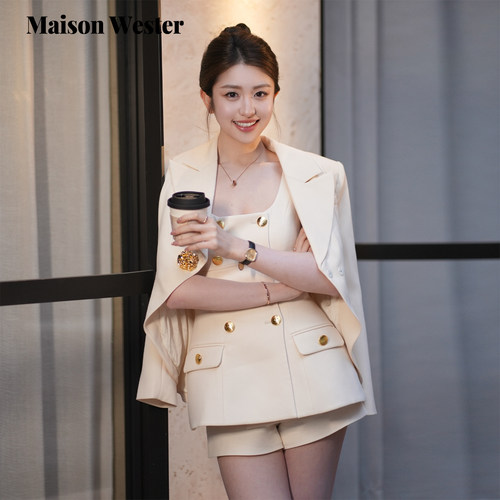 【田曦薇 徐如蓝同款】Maison Wester2026春精致白调西装三件套