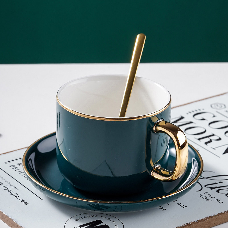 陶瓷杯咖啡杯套装家用欧式小奢华ins咖啡杯小精致下午茶杯