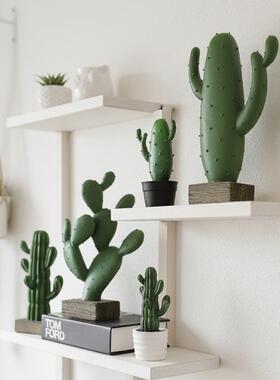 2025年新款客厅摆件旺宅摆件北欧家居装饰摆设树脂仙人掌客厅餐厅