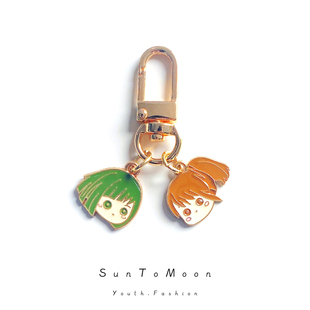 千与千寻动漫钥匙扣挂件卡通少女闺蜜包包AirPods配饰合金小饰品