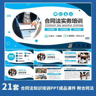 合同法务知识培训企业法律实务常识商业风险防范PPT课件成品模板
