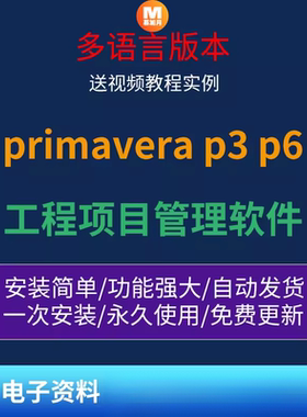 p6项目管理软件 primavera p3 p6 工程软件视频教程实例19.12新版