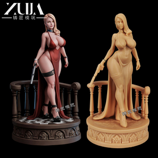 宴会杀手冷艳美女模型白模手办1/24比例gk摆件高精度3D打印模型