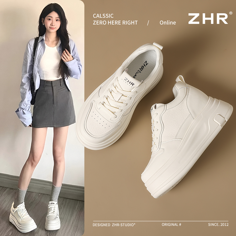ZHR厚底百搭运动休闲小白鞋