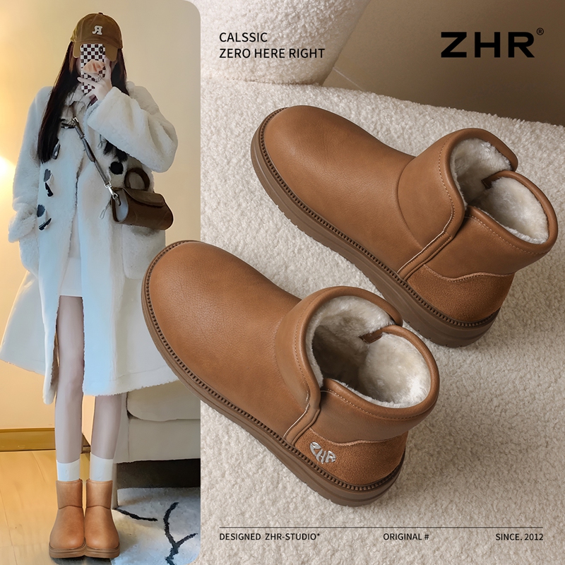 ZHR加绒雪地靴女2024新