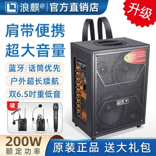 浪麒662 音小型蓝牙音箱响摆摊广场舞k歌专用 D62户外大音量便携式