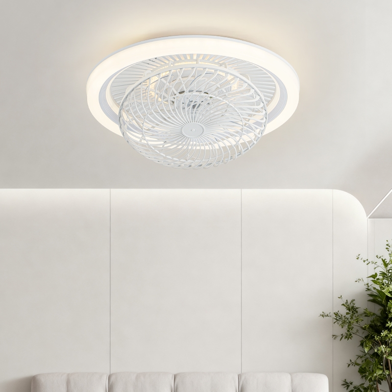 时尚简约风扇灯吊扇灯家用客厅客具餐厅摇头电风扇吸顶吊灯一体灯