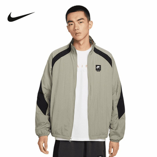 Nike耐克男子春新款休闲印花透气宽松立领运动茄克外套HV0881-320