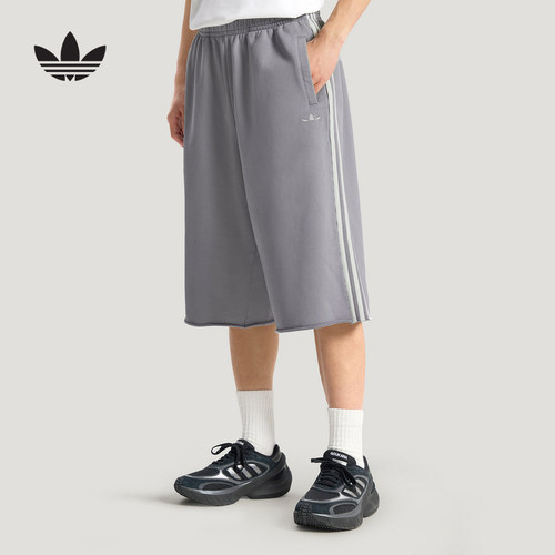 adidas阿迪达斯三叶草2026夏男休闲运动宽松针织短裤九分裤KY2200