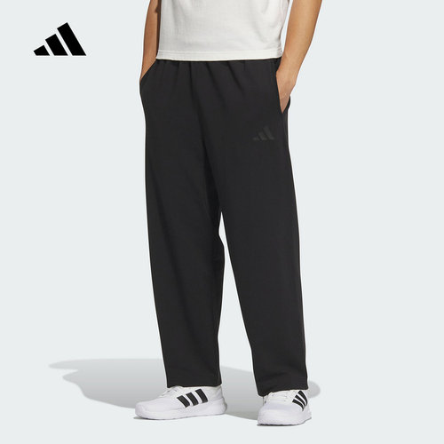 adidas阿迪达斯夏季男针织长裤运动休闲裤宽松直筒裤透气 JL6073