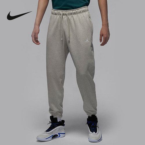 JORDAN耐克长裤DRI-FIT男速干运动裤春季灰色束脚卫裤FV8609-050