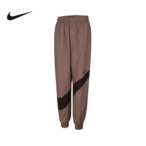 Nike耐克女裤春宽松收口运动裤休闲大勾梭织长裤HM8977-214
