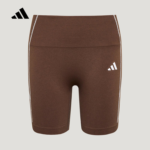 adidas阿迪达斯女速干瑜伽普拉提训练健身中腰短裤紧身裤 LF5003