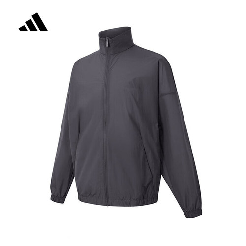 adidas阿迪达斯夏新款男立领梭织防风运动休闲夹克外套JZ8409