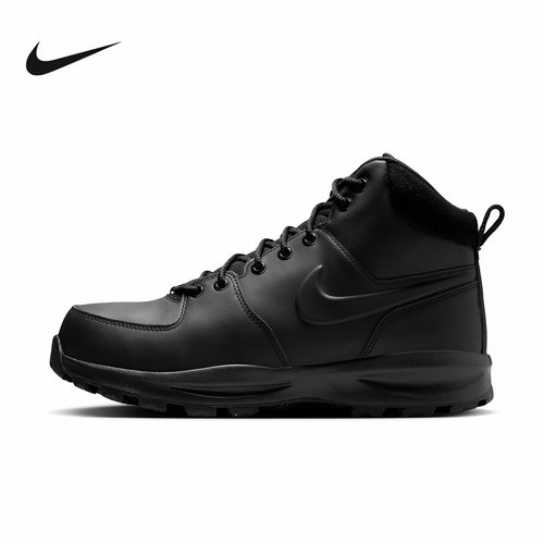 Nike耐克男鞋MANOA LEATHER黑色中帮运动雪地鞋HF7095-001
