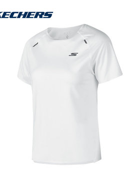 斯凯奇运动2025秋女短袖针织衫 P324W075-0019