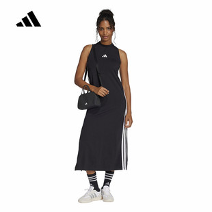 adidas阿迪达斯休闲无袖女装冬季新款2025春女长款连衣裙 JE1208