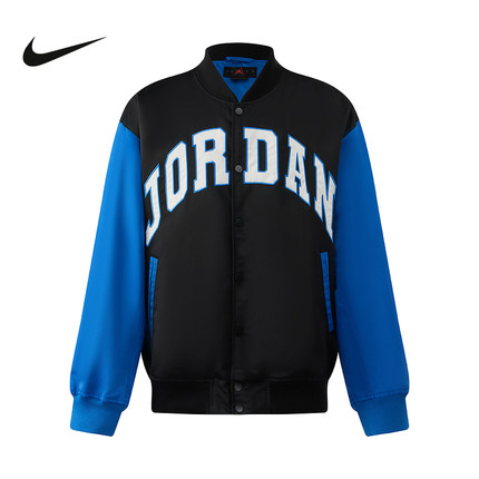 JORDAN耐克男子秋季新款拼接字母撞色时尚运动外套夹克HV0100-010