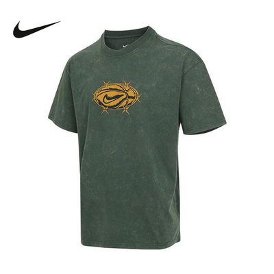 Nike耐克短袖男秋新款篮球训练透气圆领运动印花棉T恤HV1676-323