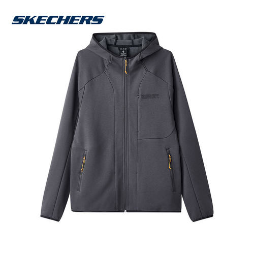 Skechers斯凯奇冬季女上衣拉链衫连帽休闲外套 L424M015/0403