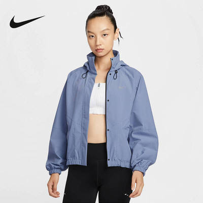 耐克女子跑步训练外套STORM-FIT反光连帽拒水运动夹克FB7493-499