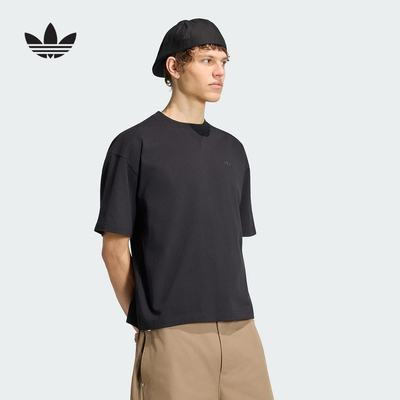 adidas阿迪达斯三叶草简约纯色半袖男运动休闲短袖T恤上衣 KS4103