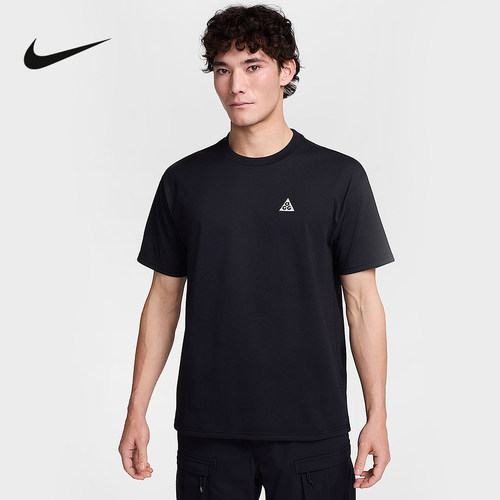 Nike耐克夏季新款男子ACG户外运动休闲圆领黑色短袖T恤HJ0799-010