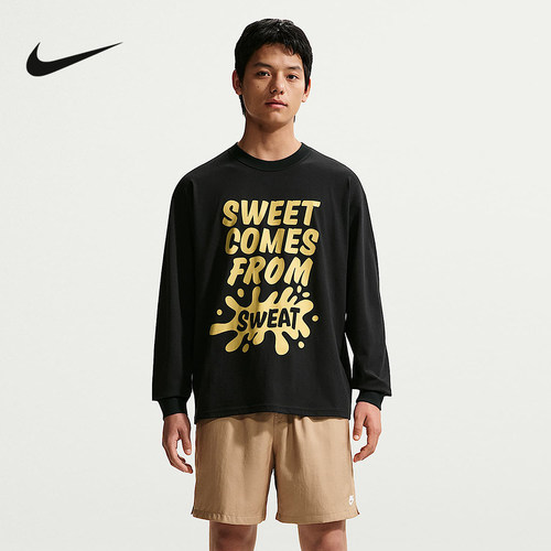 耐克NIKE男子运动休闲圆领上衣针织衫长袖T恤针织衫 JF3282-010