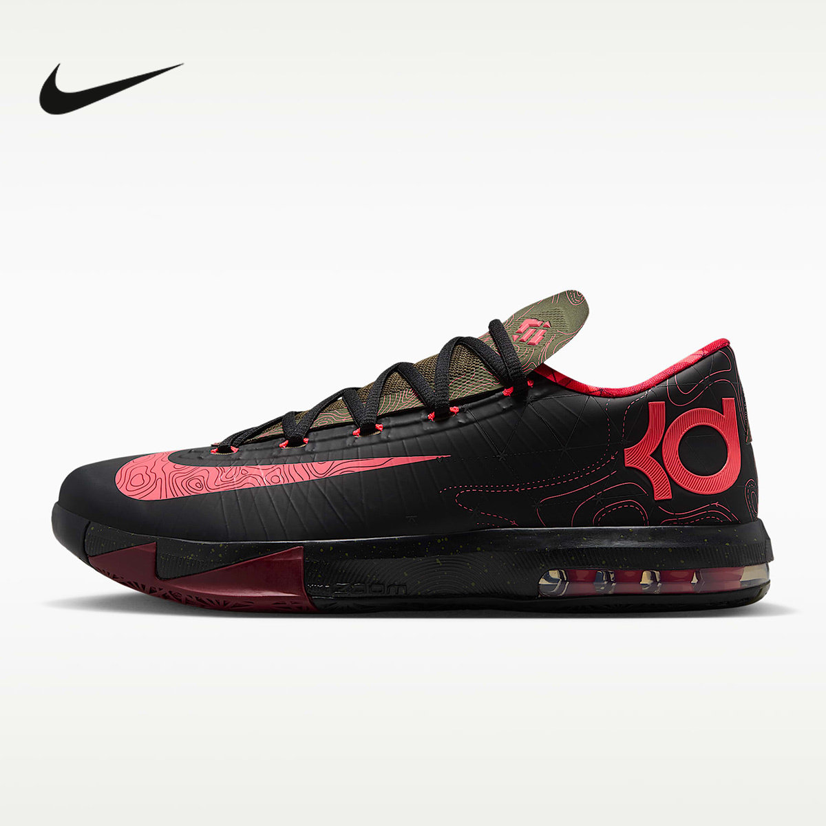 NIKE耐克男鞋 KD 6杜兰特6代黑粉气象员篮球鞋运动鞋IM4409-001