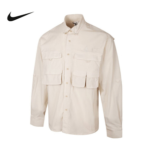 Nike耐克ACG外套男遮阳速干长袖衬衫宽松户外工装夹克HJ2466-030