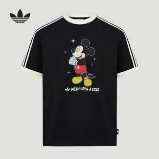adidas阿迪达斯三叶草2026秋中性迪士尼联名款纯棉短袖T恤 KT7774