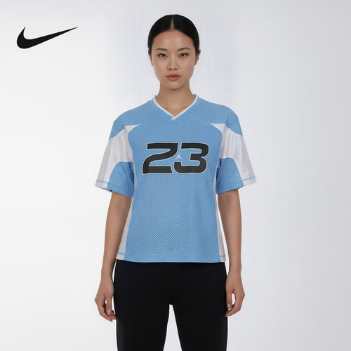 NIKE耐克女子短袖新品23号图案印花运动休闲透气T恤 IV5224-489